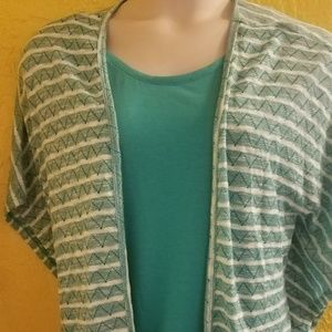 Teal FAUX Twin Set SHIRT PLUS Size XXL 20 2X